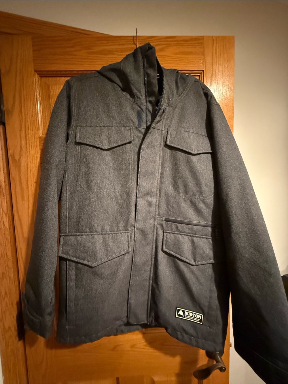 Burton Men's Hooded Field Jacket in Charcoal